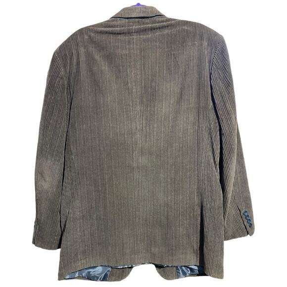 Cordovan & Grey brown corduroy sport coat blazer suit jacket 42 long - Picture 3 of 11